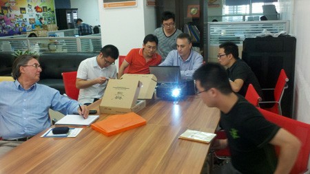 Engineers are demonstrating Industrial Dual Sim Router
